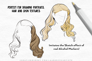 Alcohol Markers Procreate Brushes, a Brush Add-On by LaurenceVArtiste (Thumbnail 3 of 4)