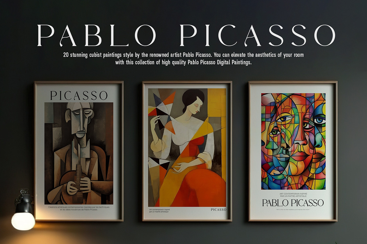 Art Print Poster Inspired by Picasso, a Decorative Illustration by Vibrand Studio (Photo 3 of 14)