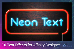 Neon Text Effect Affinity Designer