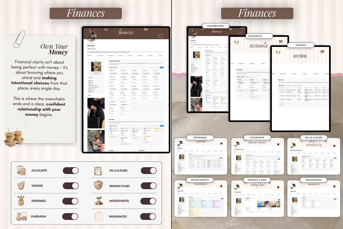 Notion Life Planner, Notion Template, a Branding & Logo Template by The Thrive Society (Photo 10 of 11)