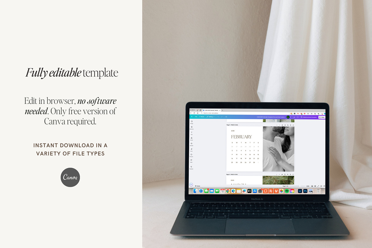 2025 Photo Calendar Canva Template, a Templates & Theme by Fern and Oak Creative (Photo 3 of 7)