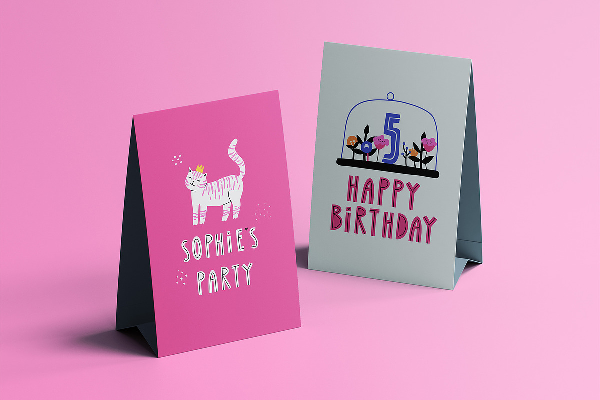 FUNNY CATS: birthday clipart cards, an Animal Illustration by Elliko shop (Photo 11 of 16)