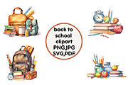Back to school clipart PNG,JPG,SVG,, a Graphic by Milano Creative (Thumbnail 1 of 5)
