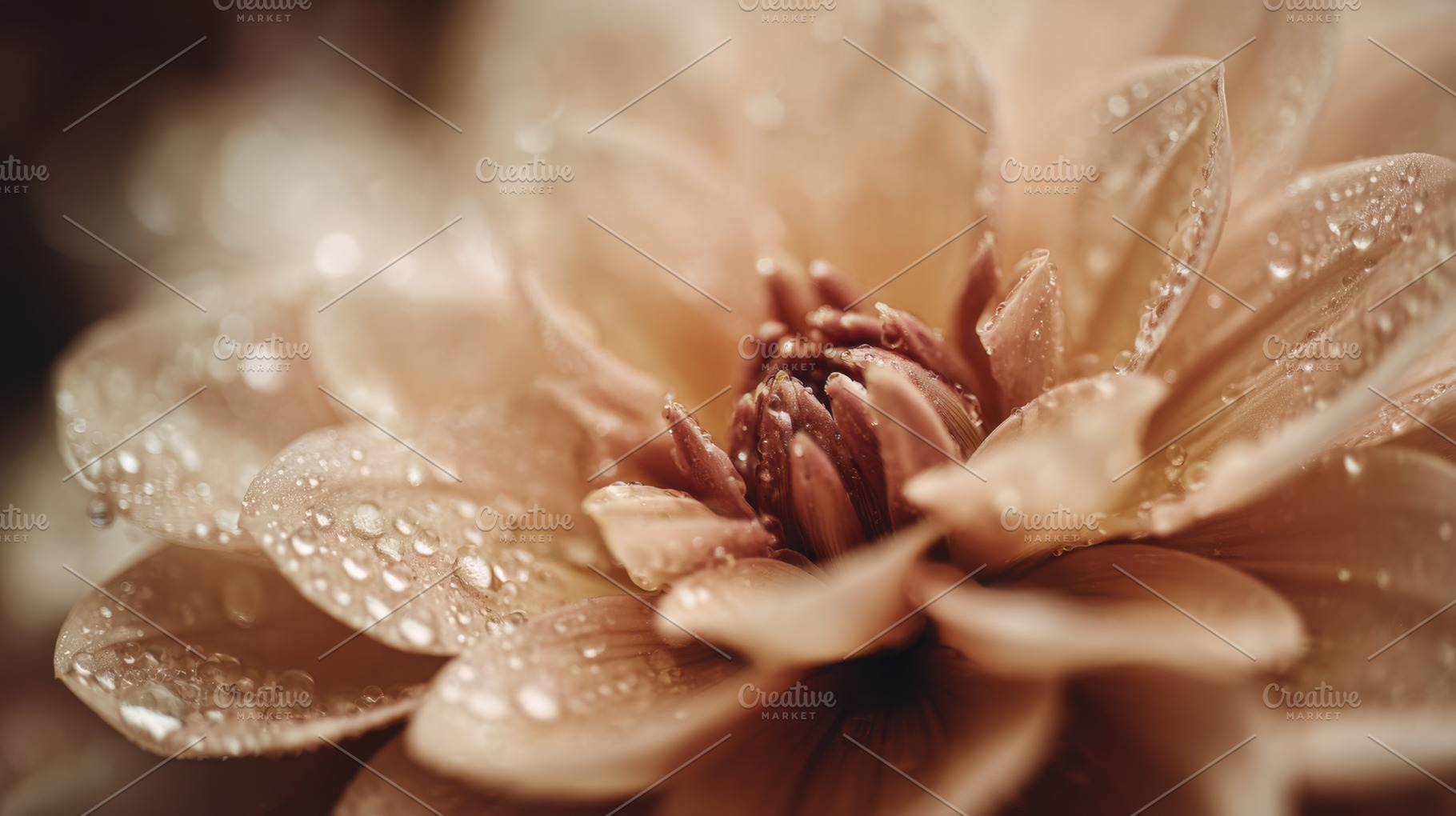 Beautiful flower with water droplets, a Photo by Beautiful things