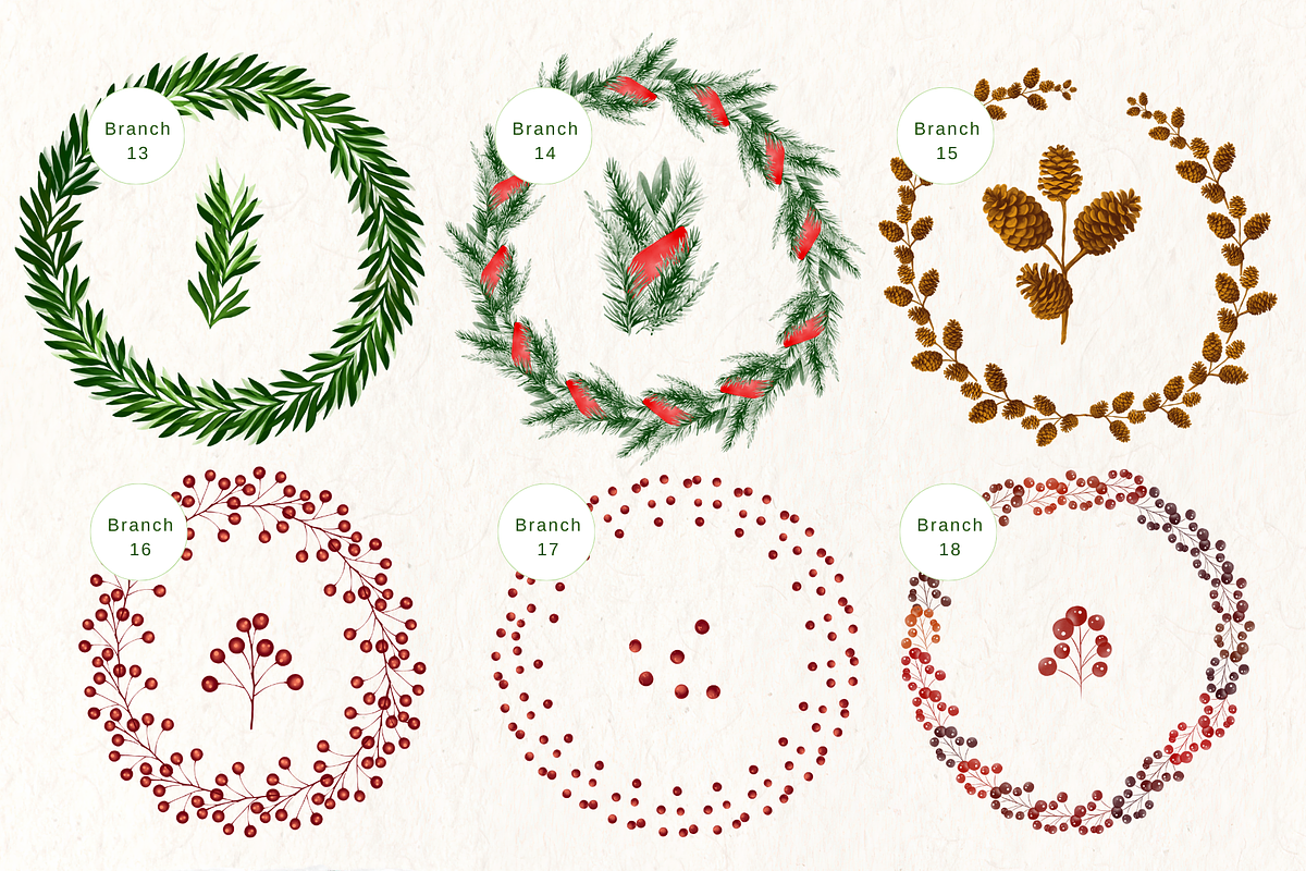 Christmas Procreate Brushes Bundle, a Brush Add-On by Red Ink (Photo 5 of 10)