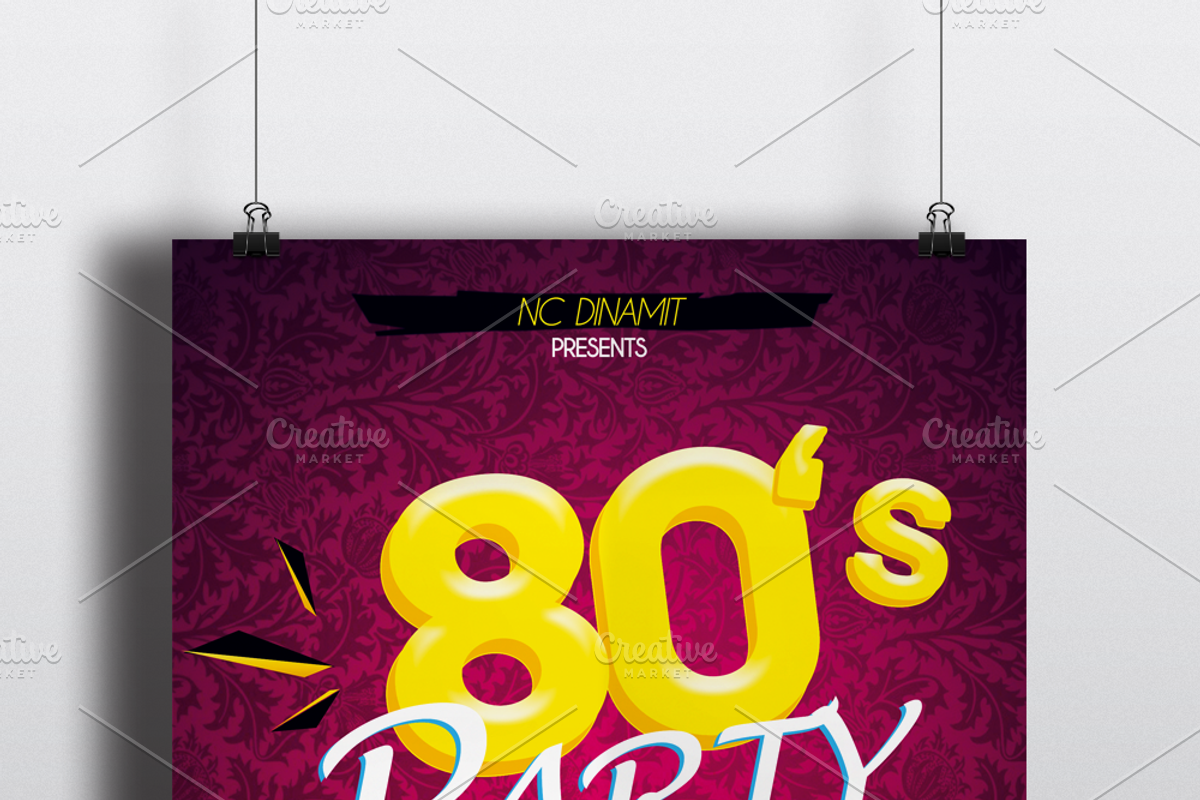Retro Party Flyer Template, a Flyer Template by Malaxay (Photo 2 of 3)