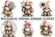 Whimsical Spring Gnome Clipart, an Illustration by OK Design (Thumbnail 2 of 6)