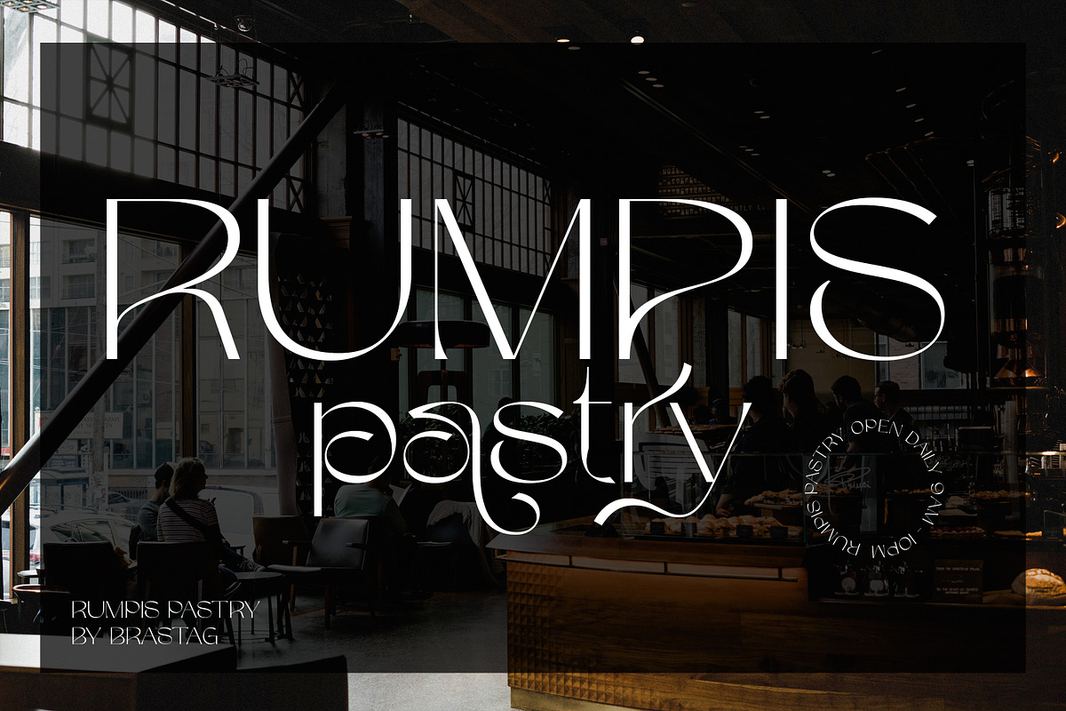 Brastag | Display Family Font, a Sans Serif Font by Ekahermawan (Photo 2 of 11)