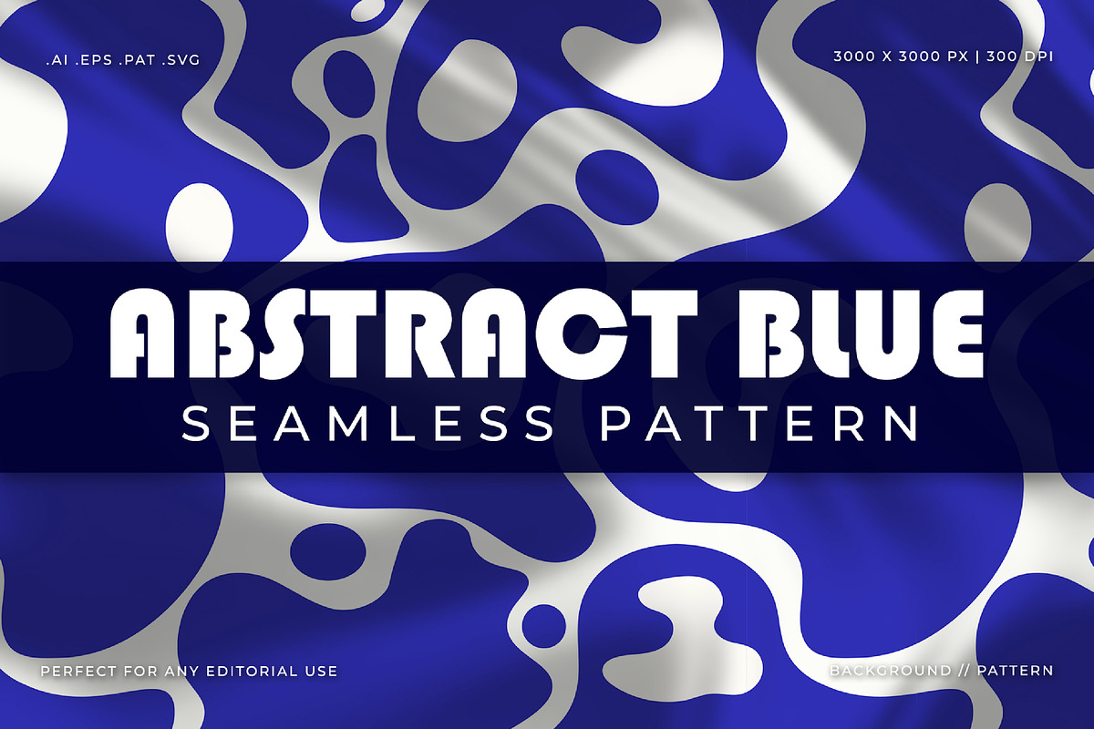 Abstract Blue Seamless Pattern, a Pattern Graphic by Pitchlook.Studio