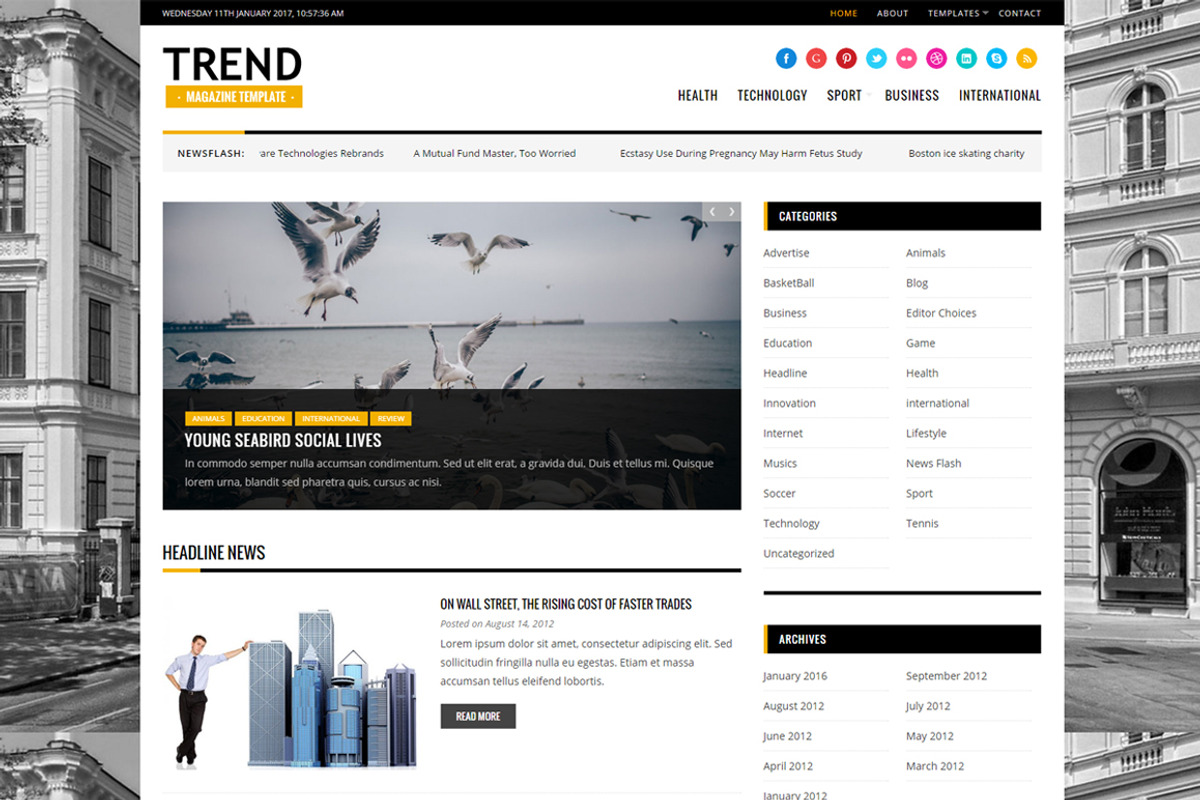 Trend - Magazine WordPress Theme, a WordPress Template by Klasik Themes (Photo 1 of 3)