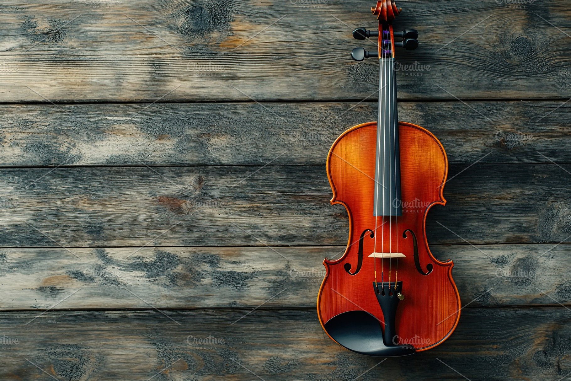 Violin on wooden background, an Arts & Entertainment Photo by AlyaAnd