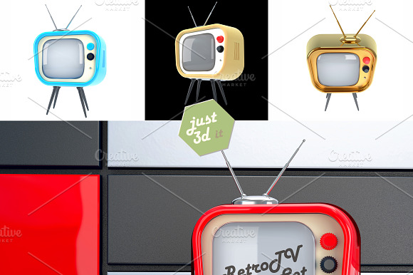 retro TV set preview 3