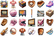 Coquette Baseball Clipart, an Illustration by Sublimation Artist (Thumbnail 2 of 6)