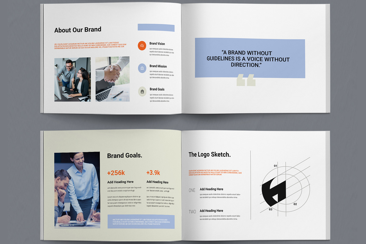 Modern Brand Identity Guideline Book, a Brochure Template by ContestDesign (Photo 3 of 5)