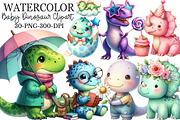 Cute Baby Dinosaur Clipart, an Illustration by Rose Art (Thumbnail 1 of 7)