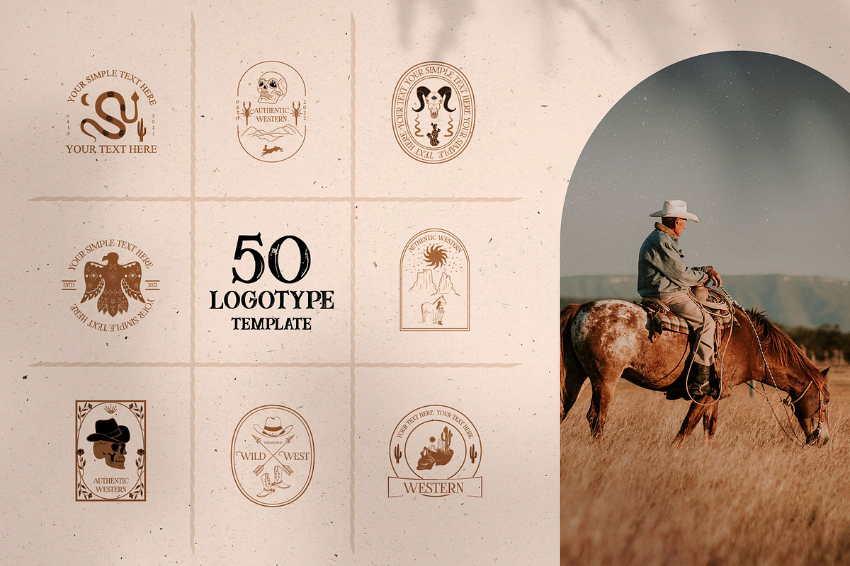 Mystical Western logo collection, a Branding & Logo Template by Mio Buono (Photo 3 of 13)