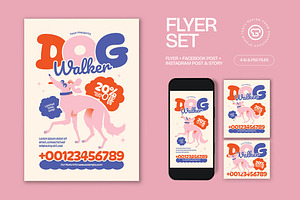 Dog Walkers Flyer, a Flyer Template by graphicook
