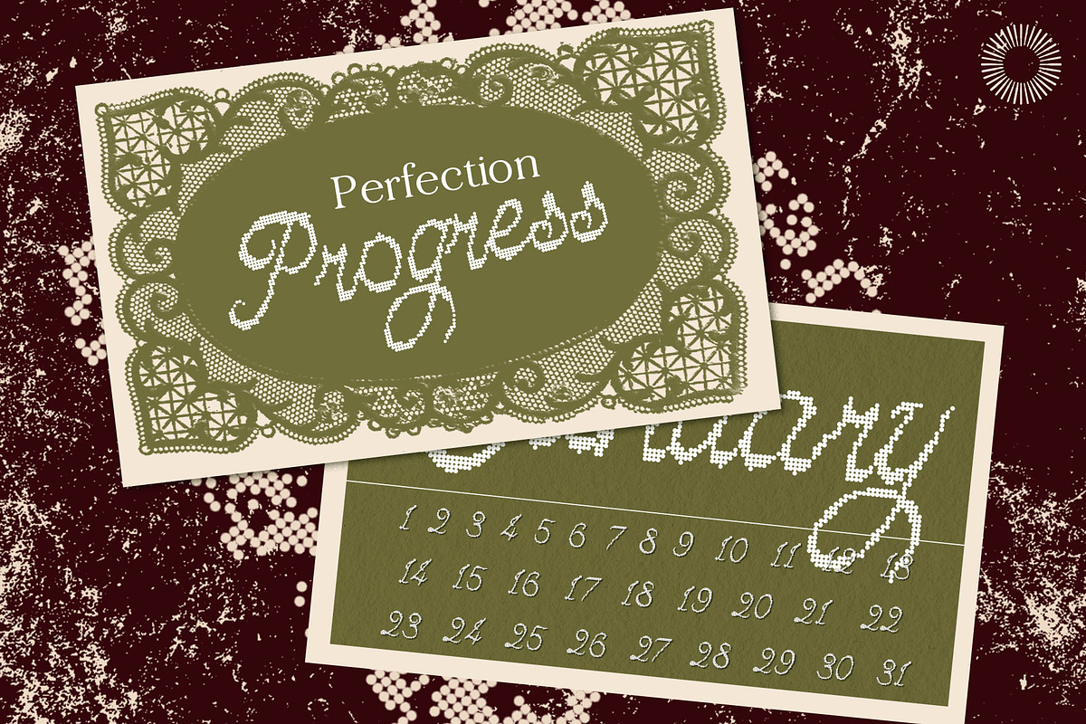 Dotted Knit - Embroidery Script, a Script Font by Setara Langit CreativeStd (Photo 6 of 12)
