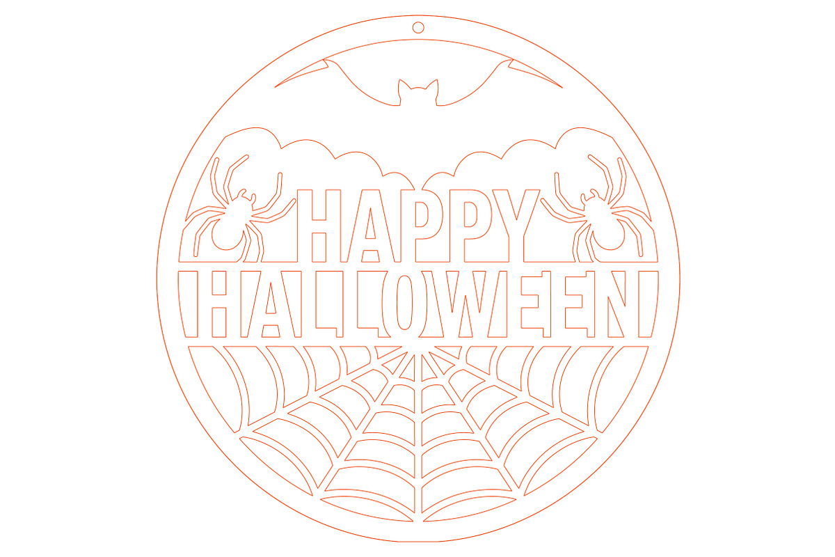 Happy Halloween Door Hanger Laser, an Object Graphic by Rose Art (Photo 2 of 3)