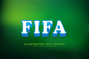 Fifa Illustrator Text Effect Vector