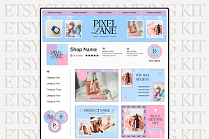 Pastel Etsy Shop Kit, a Branding & Logo Template by Anna Design Studio
