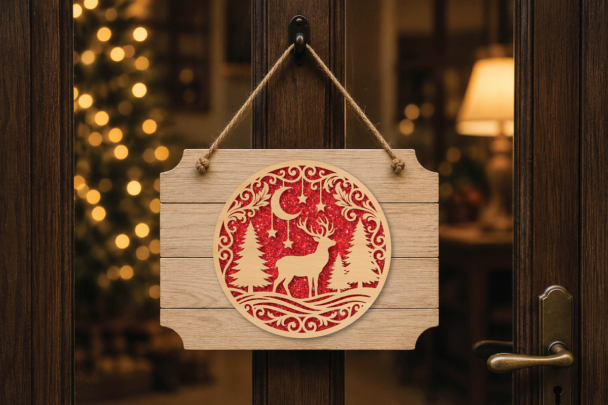 Christmas Reindeer Forest SVG, an Object Graphic by DreamPrint404 (Photo 3 of 4)