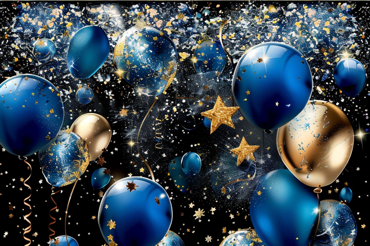 Birthday Party Balloons Decoration, a Background Graphic by Printable Treasure (Photo 3 of 4)