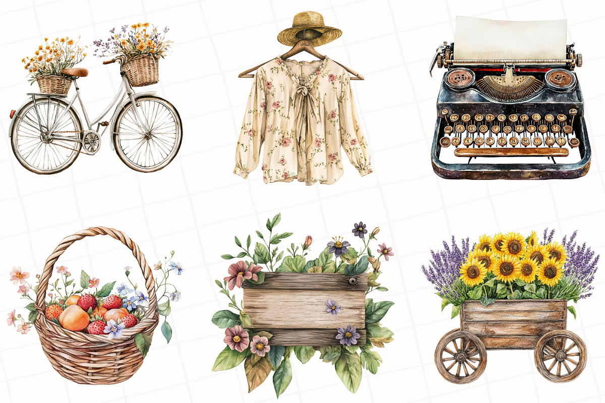 Brown Aesthetic Summer Clipart, an Illustration by OK Design (Photo 5 of 5)