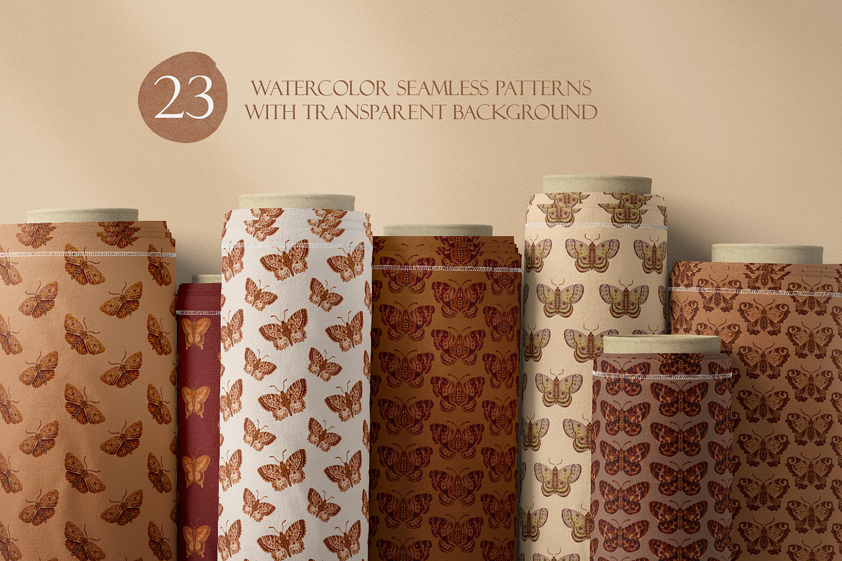 Watercolor Butterflies and Moths, an Object Graphic by Tiger and Flower (Photo 8 of 17)