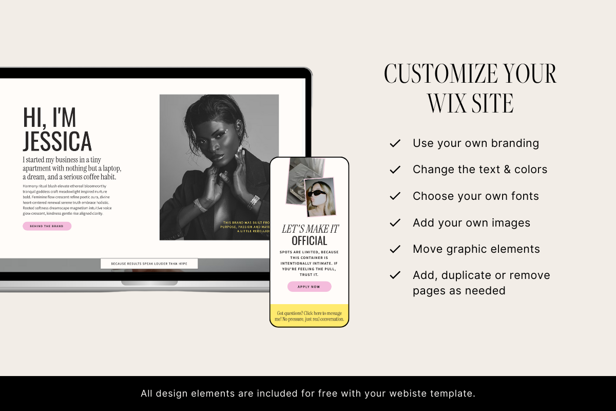 MIMOSA | Wix Website Template preview 5