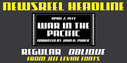 Newsreel Headline JNL, a Font by Jeff Levine Fonts (Thumbnail 1 of 5)