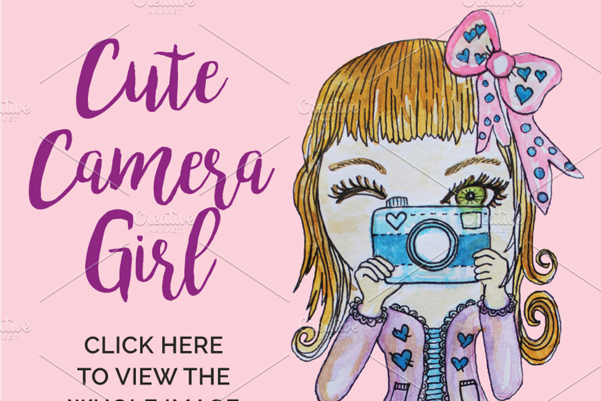 Cute Photographer Girl, an Illustration by Zelri