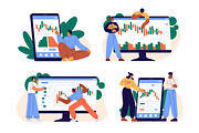 Investors with stock market charts, a Work Illustration by Good Studio (Thumbnail 1 of 5)