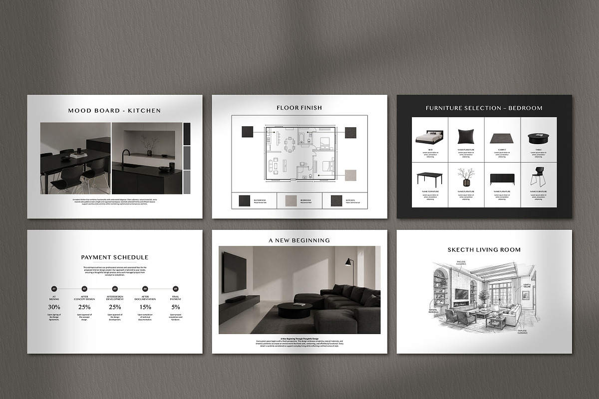 Interior Design Presentation Templat, a Presentation Template by SKY CREATION (Photo 5 of 7)
