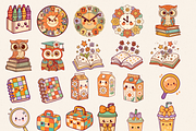 RETRO GROOVY BACK TO SCHOOL CLIPART, an Object Illustration by Daring Digies (Thumbnail 4 of 11)