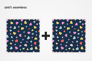 Loving Hearts Seamless Patterns