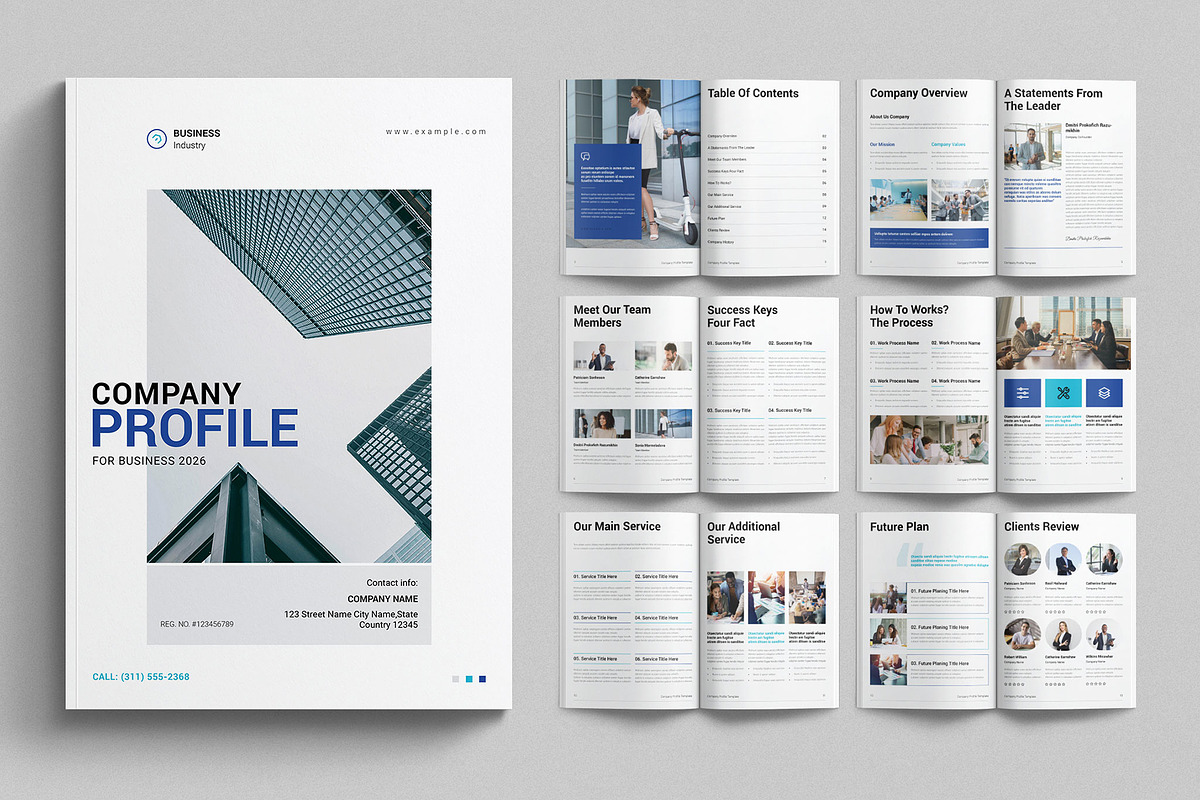 Company Profile Template, a Brochure Template by E-Type (Photo 1 of 7)