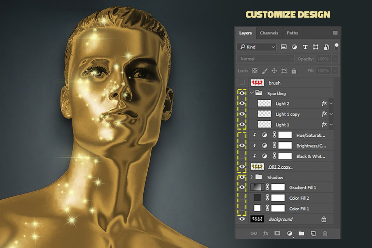 10 Gold Sparkling Stars, an Action Add-On by yantodesign (Photo 7 of 7)