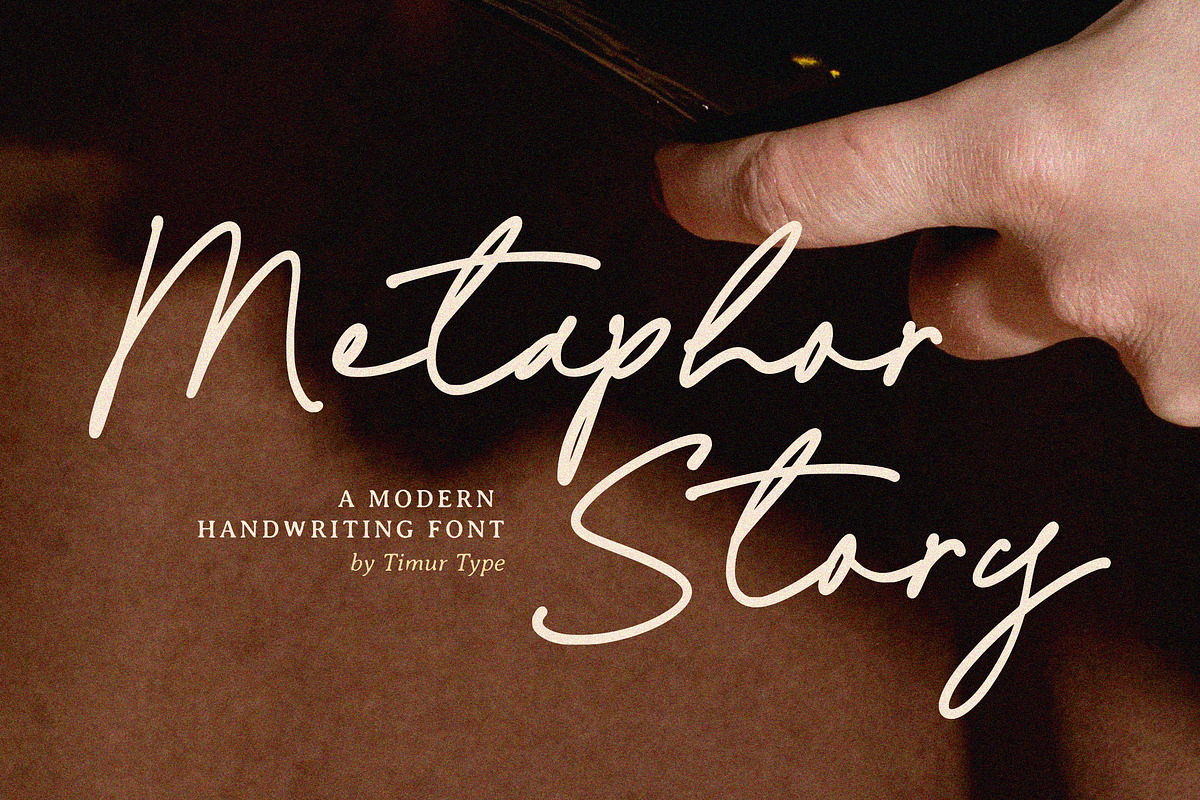 Metaphor Story Font, a Handwritten Font by Timurtype (Photo 1 of 7)