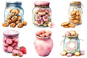 Watercolor Cookies Jars Clipart, an Illustration by Daily.Designs (Thumbnail 3 of 5)