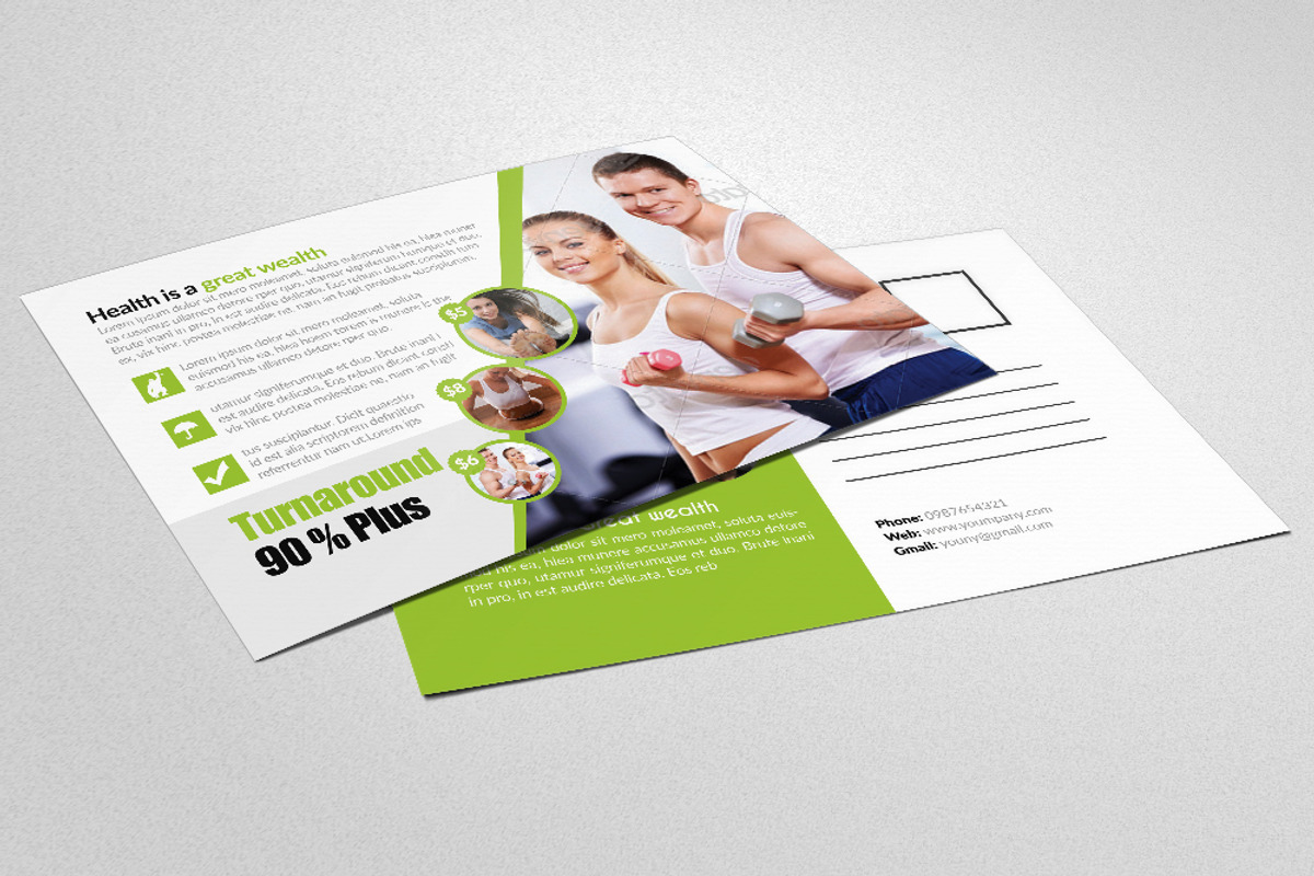 Body Fitness Gym PostCard, a Card Template by Business Flyers (Photo 1 of 4)