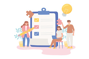 people teamwork cartoon, a Person Illustration by studiogstock