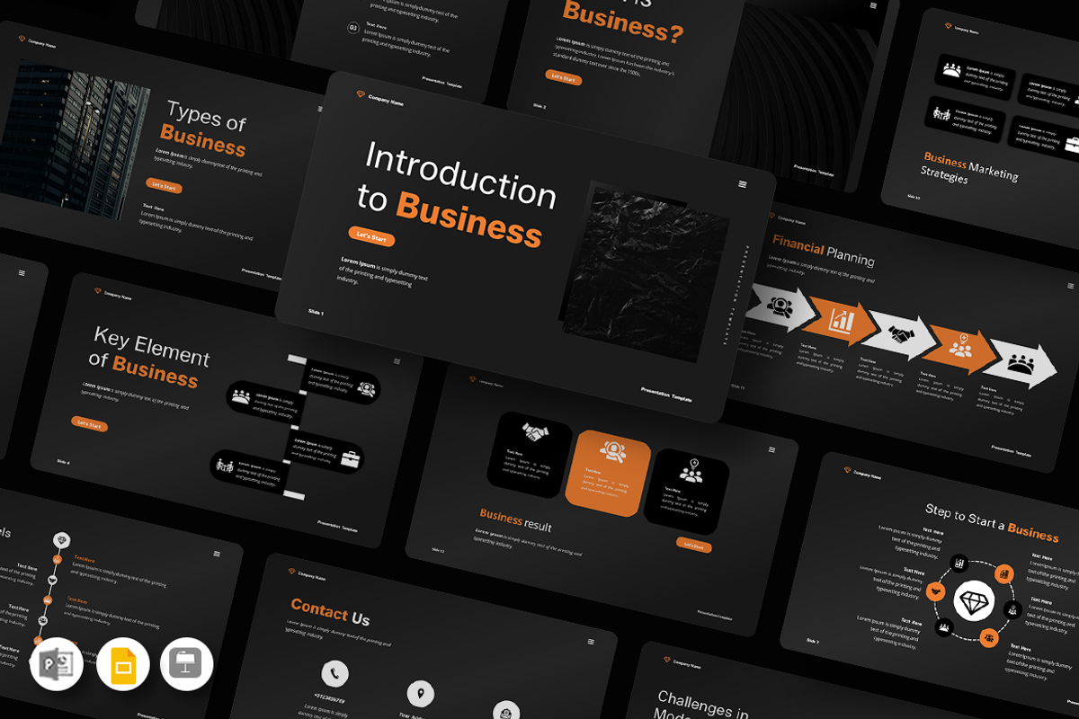 Modern Business - Google Slides, a Presentation Template by Iqsiart Studio (Photo 1 of 3)