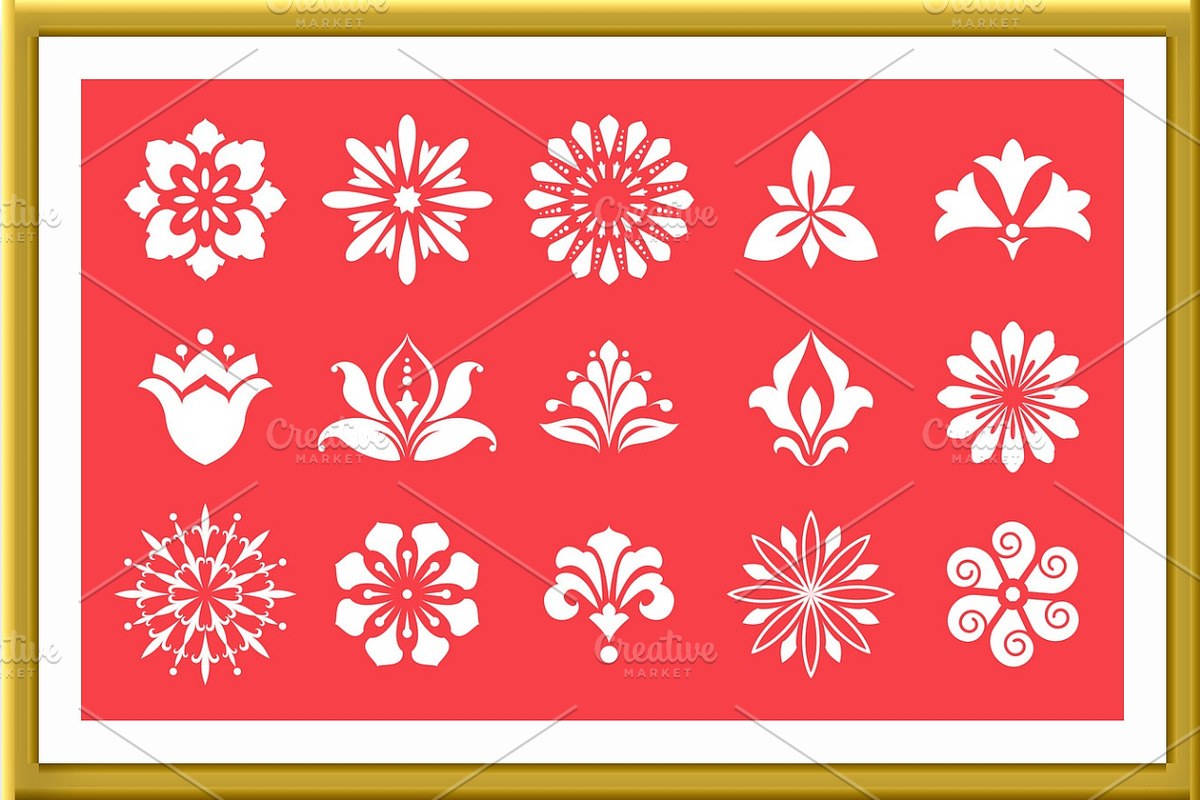 Vector floral set. Spring or summer, an Object Graphic by RODINA (Photo 2 of 3)