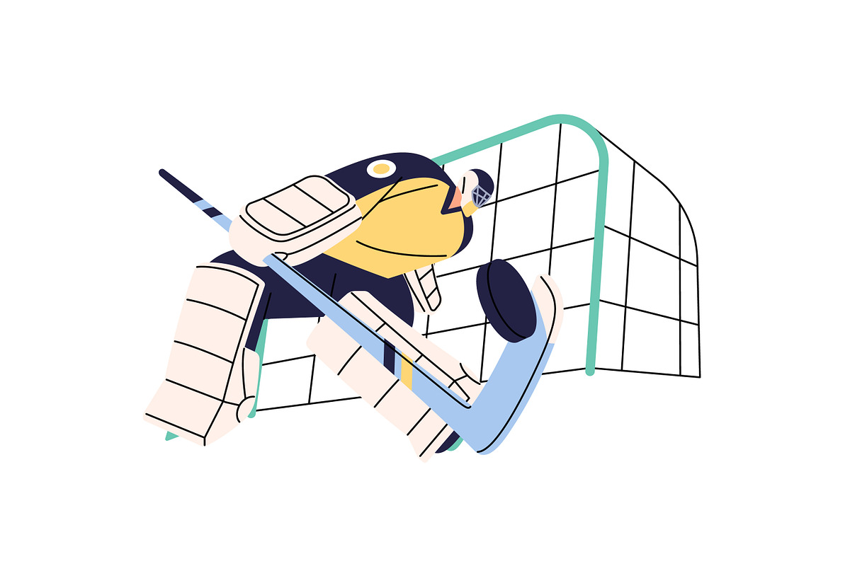 Ice hockey goalkeepers set, a Sport Illustration by PaperTrident (Photo 8 of 10)