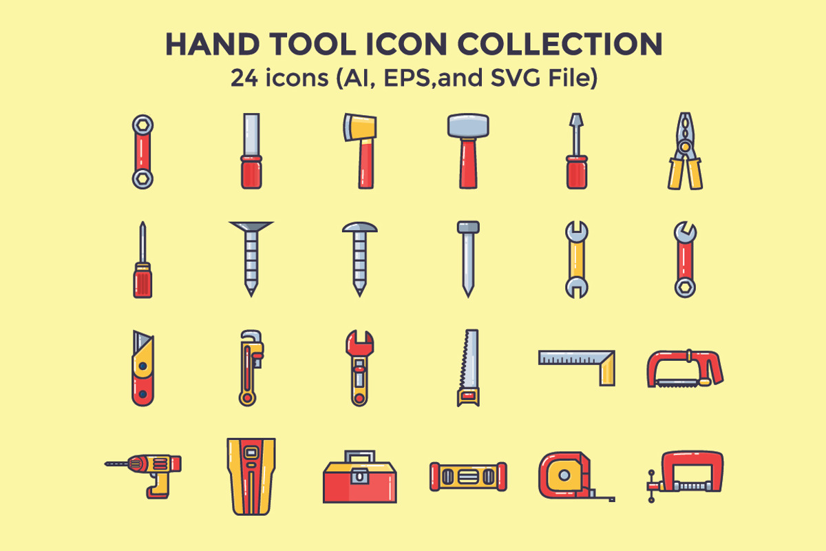 Hand Tool Icon Collection, an Icon by Rudez Studio