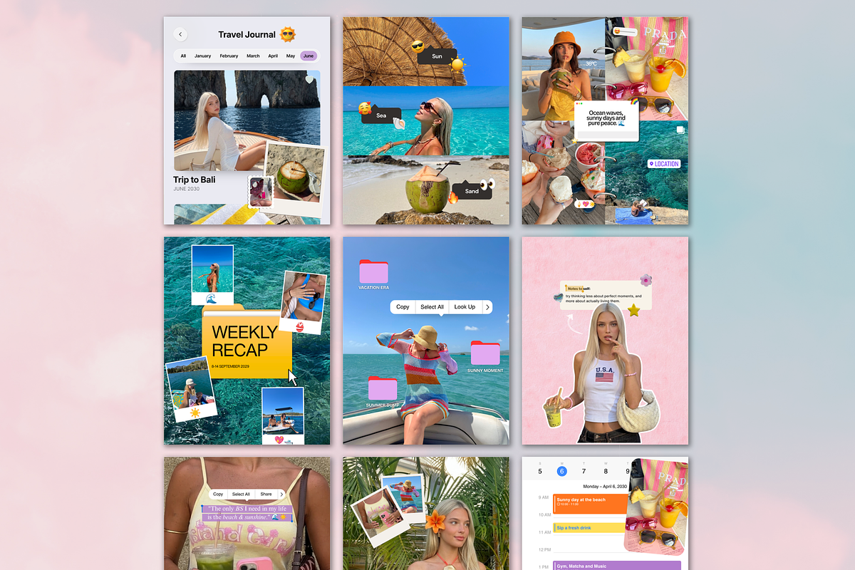 Summer iOS Instagram Posts - Canva, a Social Media Template by TheTemplateTopia (Photo 9 of 9)