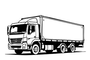 Cargo truck silhouette
