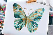 Gold Glitter Butterflies Clipart, an Illustration by Craft Nest (Thumbnail 4 of 7)