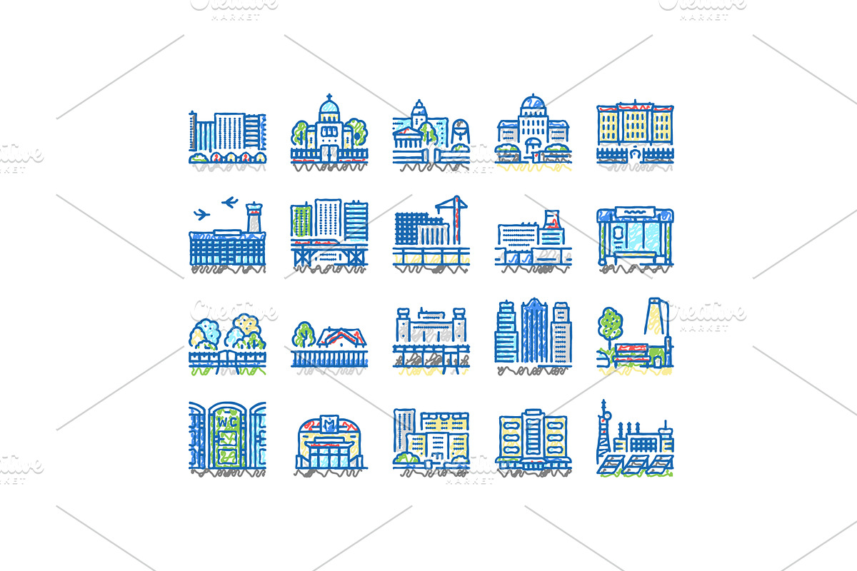 City Construction And Landscape, an Object Illustration by pikepicture